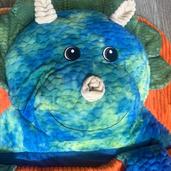 Toddlers HugFun Soft Fleece Blanket Triceratops Dinosaur Sleeping Bag Bedding - Picture 5 of 9